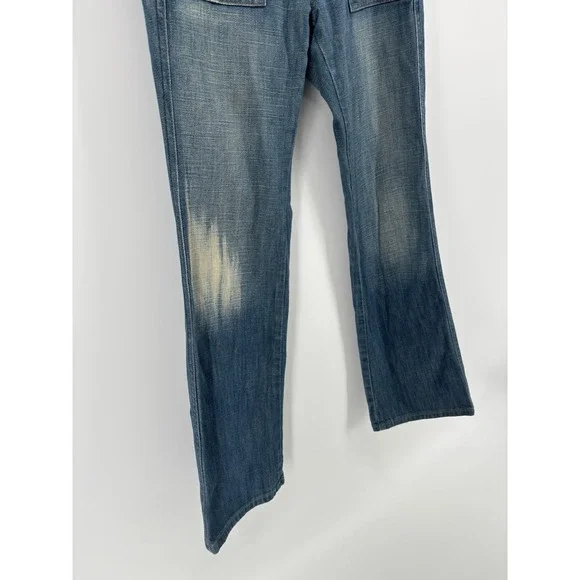 Vintage Diesel Hush Jeans Sz 25 (Meas 26) Made In Italy Bleached Y2K MSRP $475